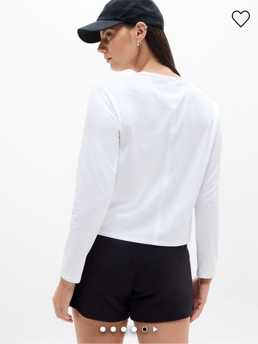 Athleta women’s Long-Sleeve Tee - White and Gray - Picture 6 of 6